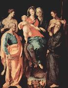 Jacopo Pontormo, Annen-Altar, Madonna mit Hl. Anna, links